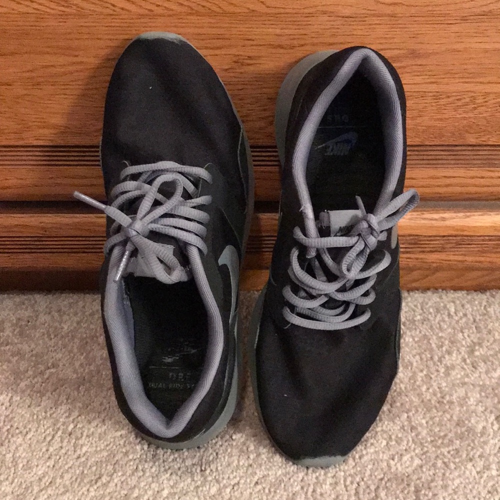 black Nike sneakers